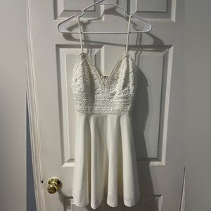 White fitted top dress